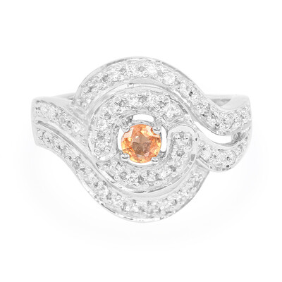 Anello in argento con Zaffiro Padparadscha