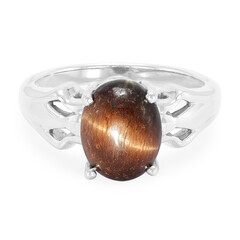 Anello in argento con Occhio di Tigre Rosso