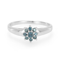 Anello placcato in platino con Diamante Fancy
