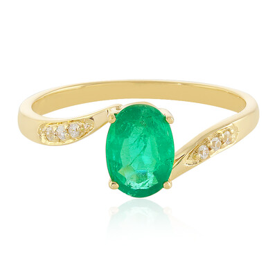 Anello in oro con Smeraldo Zambia