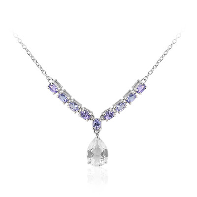 Collana in argento con Topazio Bianco