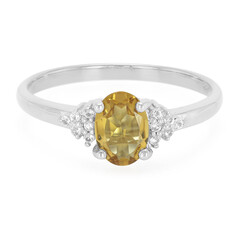 Anello in argento con Quarzo Champagne