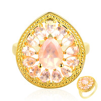 Anello in argento con Quarzo Rosa