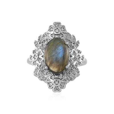 Anello in argento con Labradorite