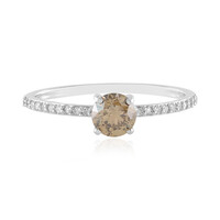 Anello in platino con Diamante Champagne I2