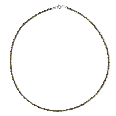 Collana in argento con Ossidiana Dorata