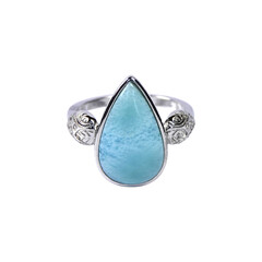Anello in argento con Larimar