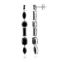 Orecchini in argento con Spinello Nero