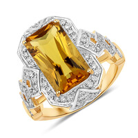 Anello in oro con Berillo Dorato (SUHANA)