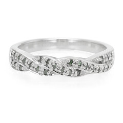 Anello placcato in platino con Diamante Fancy
