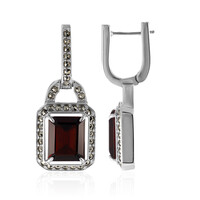 Orecchini in argento con Granato Mozambico (Annette classic)