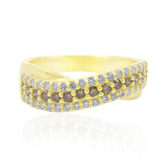 Anello in oro con Diamante Champagne SI2