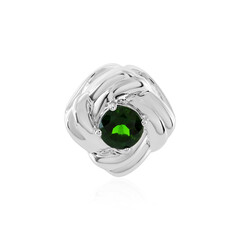 Ciondolo in argento con Diopside Russo