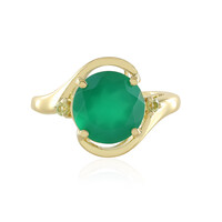 Anello in argento con Onice Verde