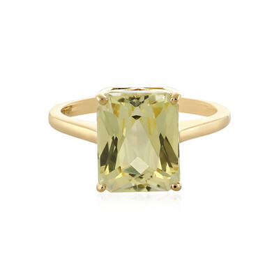 Anello in oro con Kunzite Canarino