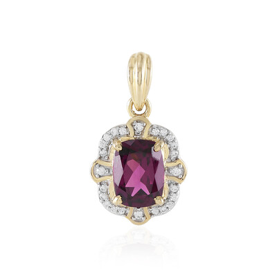 Ciondolo in oro con Granato Magenta