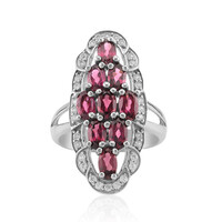 Anello in argento con Rodolite
