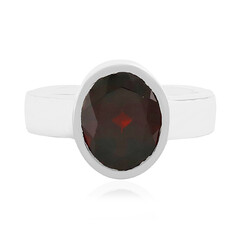 Anello in argento con Granato Mozambico