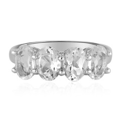 Anello in argento con Topazio Bianco