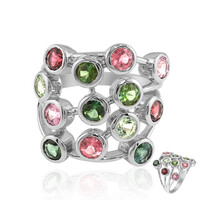 Anello in argento con Tormalina Verde
