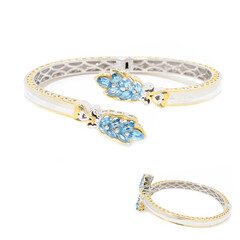 Bracciale in argento con Acquamarina (Gems en Vogue)