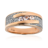 Anello in oro con Berillo Rosa non riscaldato
