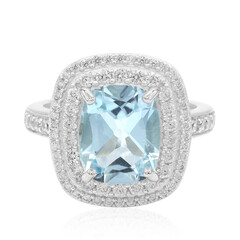 Anello in argento con Topazio Blu Cielo