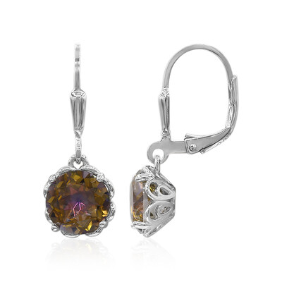 Orecchini in argento con Quarzo Mistico Champagne