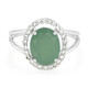 Anello in argento con Calcedonio Verde
