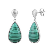Orecchini in argento con Malachite