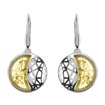 Orecchini in argento con Ambra Baltica (dagen)