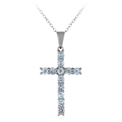 Collana in argento con Topazio Blu Cielo