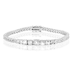 Bracciale in argento con Topazio Bianco