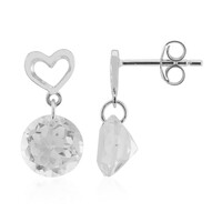 Orecchini in argento con Topazio Bianco