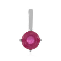 Ciondolo in argento con Zaffiro Rosa del Madagascar