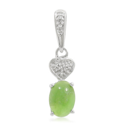Ciondolo in argento con Crisoprasio Imperiale
