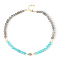 Collana in argento con Amazzonite (Riya)