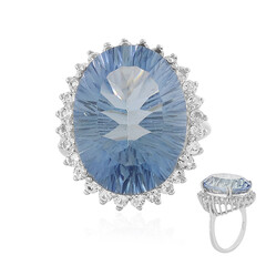 Anello in argento con Quarzo Mistico Blu