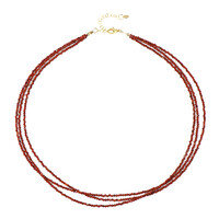 Collana in argento con Diaspro Rosso
