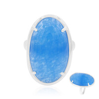 Anello in argento con Giada Blu