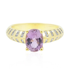 Anello in oro con Kunzite Brasiliana AAA (de Melo)
