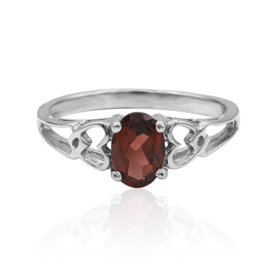 Anello in argento con Granato Mozambico