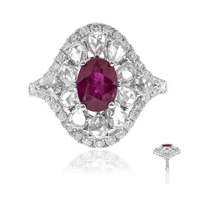 Anello in oro con Rubino Mozambico AAA (CIRARI)