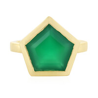 Anello in argento con Onice Verde