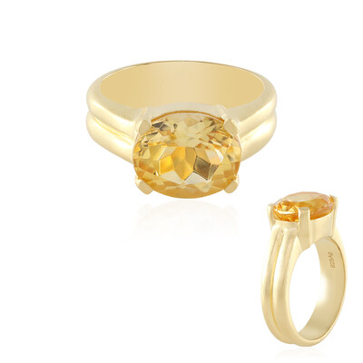 Anello in argento con Citrino