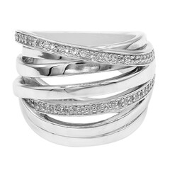 Anello in argento con Topazio Bianco