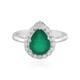 Anello in argento con Onice Verde
