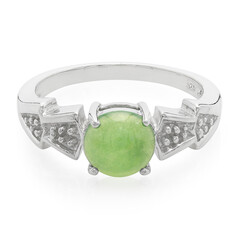 Anello in argento con Crisoprasio Imperiale