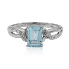 Anello in argento con Topazio Blu Cielo