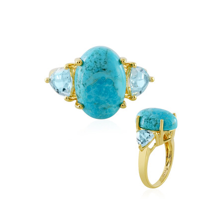 Anello in argento con Turchese Kingman Mohave Blu